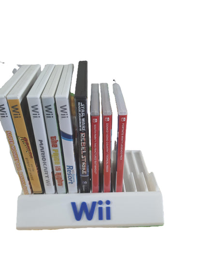 White Nintendo Wii Game Case Holder Organizer Display Rack RVL-001 RVL-101