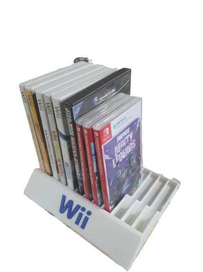White Nintendo Wii Game Case Holder Organizer Display Rack RVL-001 RVL-101