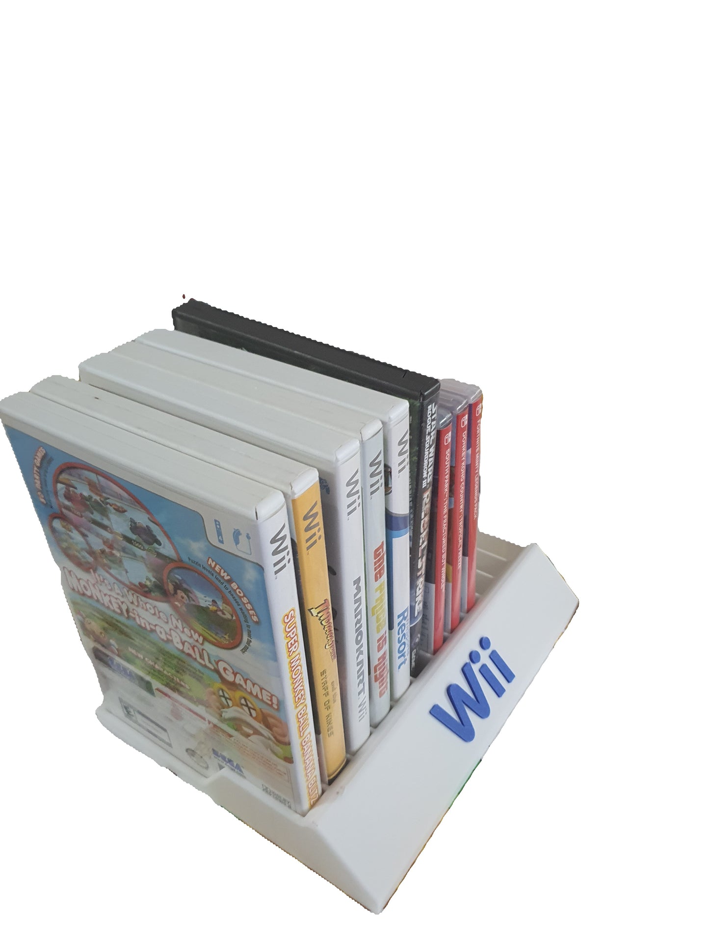 White Nintendo Wii Game Case Holder Organizer Display Rack RVL-001 RVL-101