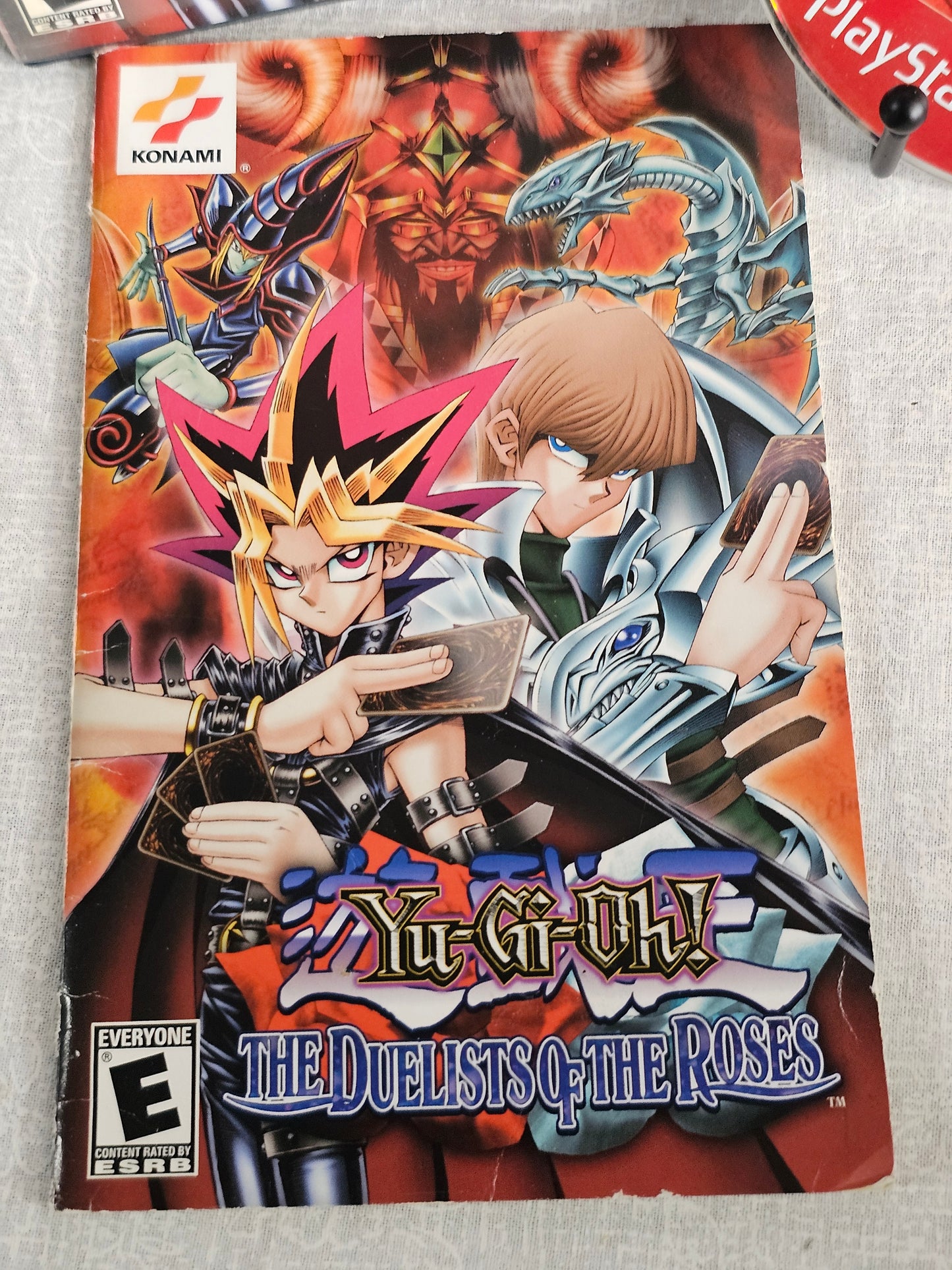 Yu-Gi-Oh Duelists of the Roses PS2 2003 Disc Case Manual No Cards Near Complete Disc Good Tested - Konami Card Battle Game
